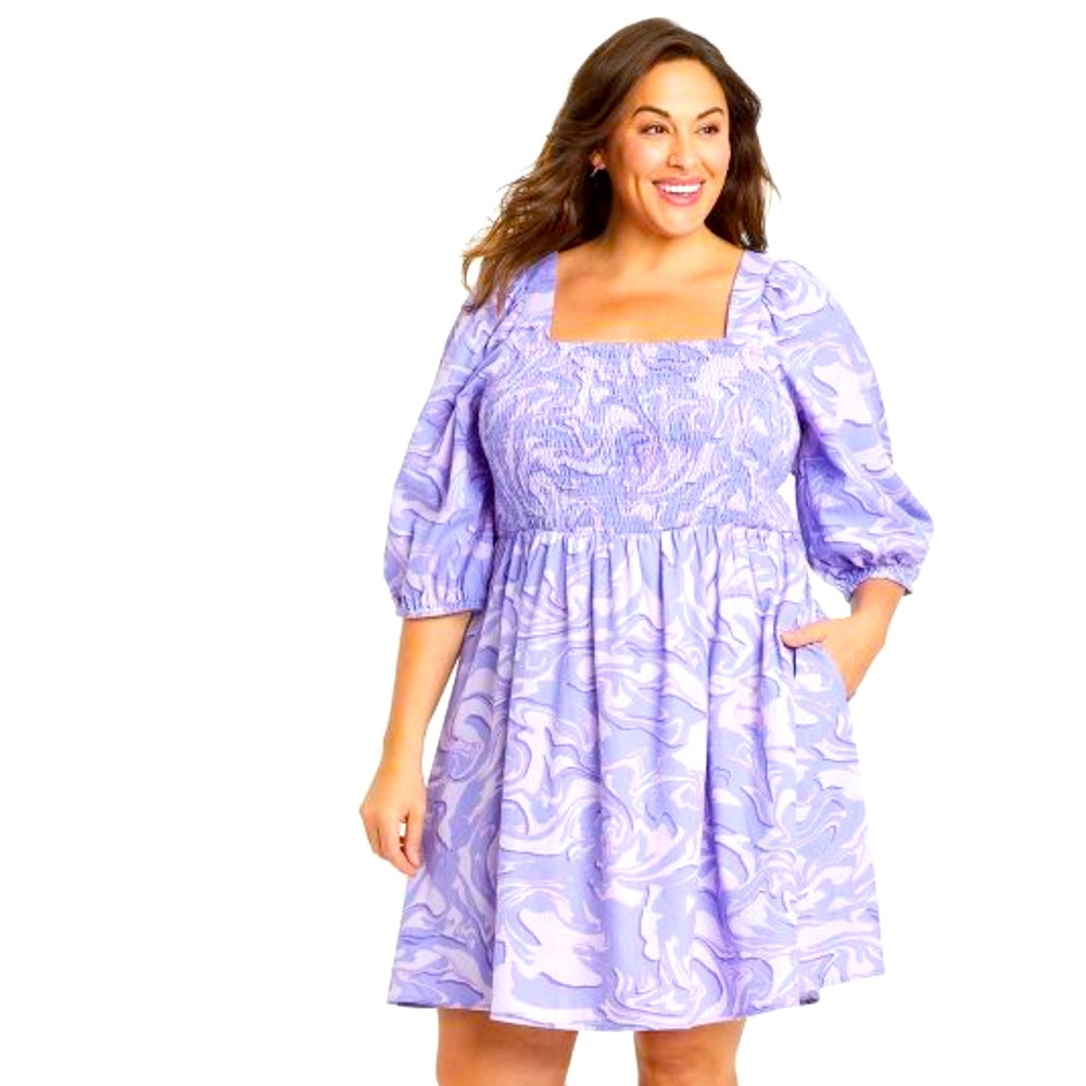 NWT ADORABLE SPRING DRESS - PERFECT FOR EASTER - 2X - NON SMOKING HOME